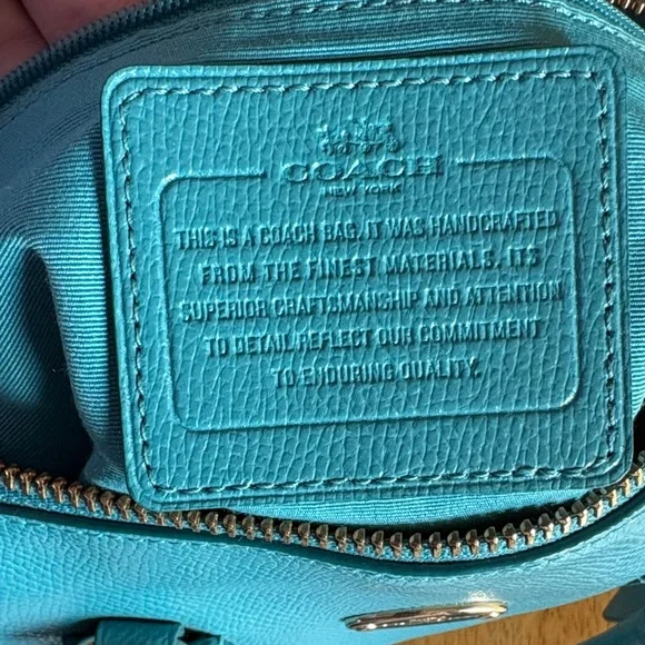 Coach 2015 Teal mini Bennett - Picture 5 of 7